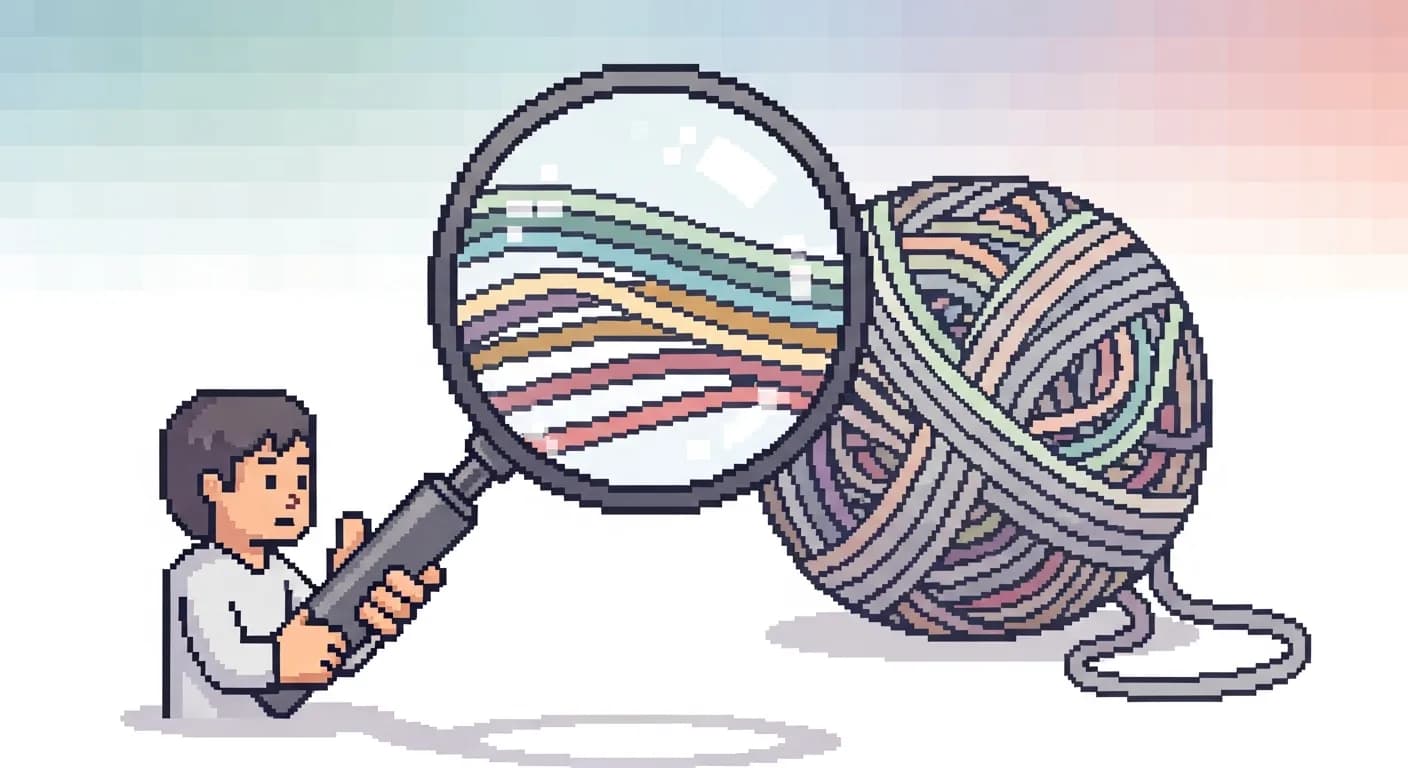 A large transparent whiteboard in a modern office, covered with colorful sticky notes arranged in columns showing a workflow. Light streams through the board, illuminating previously hidden bottlenecks as glowing red clusters between stages.